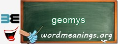 WordMeaning blackboard for geomys